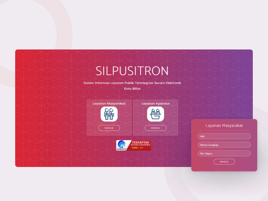 Aplikasi Manufaktur Inafood Sistem informasi pelayanan publik buatan Sekawan Media