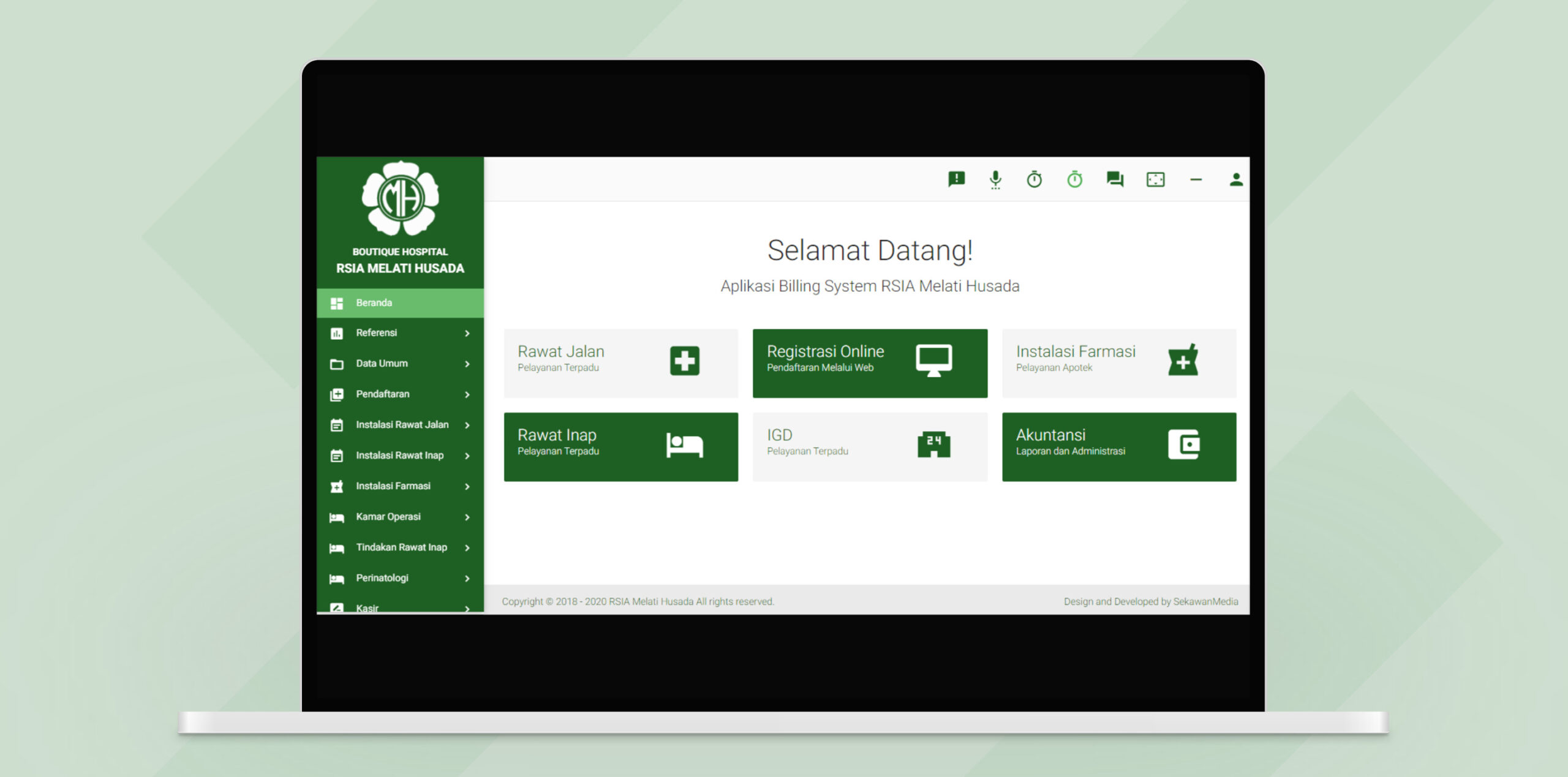 Aplikasi Rumah Sakit Aplikasi rumah sakit buatan Sekawan Media