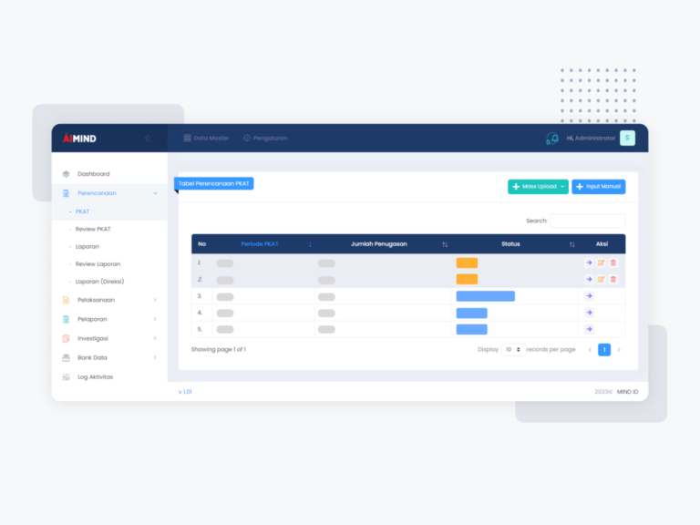 sistem monitoring internal audit MIND ID