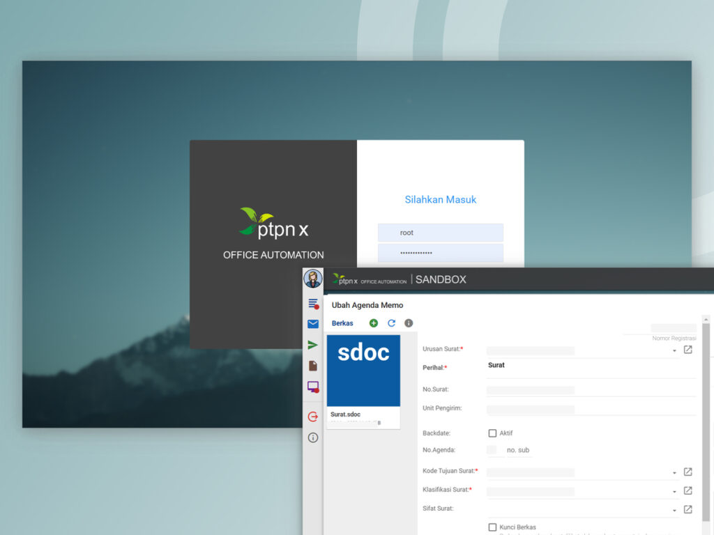 Aplikasi E Office PTPN X 21