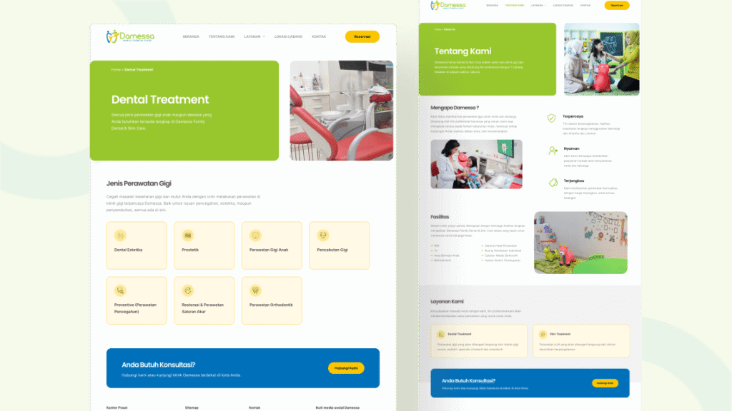 Website Damessa Family Dental & Skin Care Damessa 2