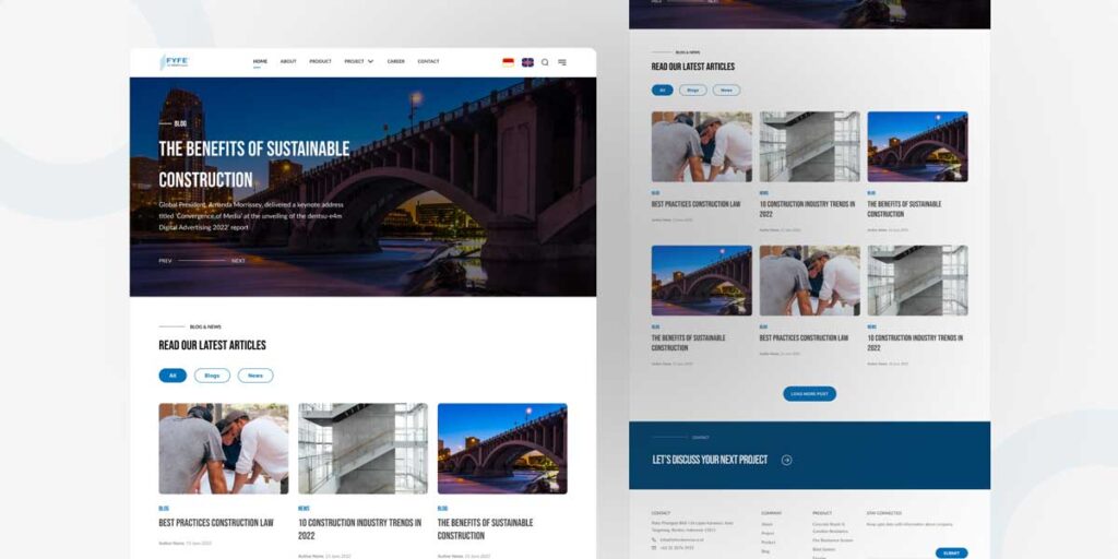 Website PT Fyfe Fibrwrap Indonesia portofolio fyfe indonesia